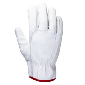 Перчатки JetaSafety, кожаные белые, 10/XL