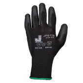 Перчатки JetaSafety, c полиуретановым покрытием, черн, 10/XL