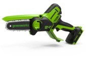 Пила мини цепная аккумуляторная Greenworks G24MCS10