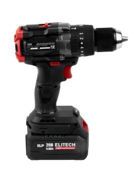 Аккумуляторная дрель-шуруповерт Elitech HD CD 20BL2, 1x4.0 Ач (E2201.042.01)