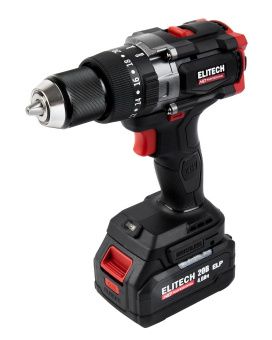 Аккумуляторная дрель-шуруповерт Elitech HD CD 20BL2, 1x4.0 Ач (E2201.042.01)