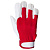 Перчатки JetaSafety, кожаные красный/белый манжета, 10/XL
