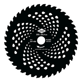 Нож для триммера DDE Wood Cut, 200×25,4/20 мм, 40 зубьев