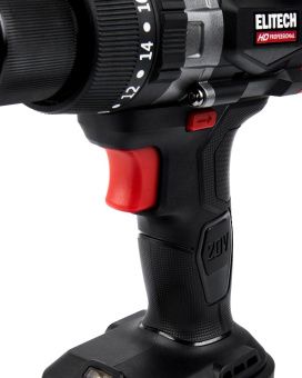 Аккумуляторная дрель-шуруповерт Elitech HD CD 20BL2, 1x4.0 Ач (E2201.042.01)