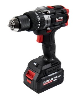 Аккумуляторная дрель-шуруповерт Elitech HD CD 20BL2, 1x4.0 Ач (E2201.042.01)
