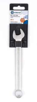 Ключ комбинированный КОБАЛЬТ 15 мм Cr-V (1 шт.) подвес